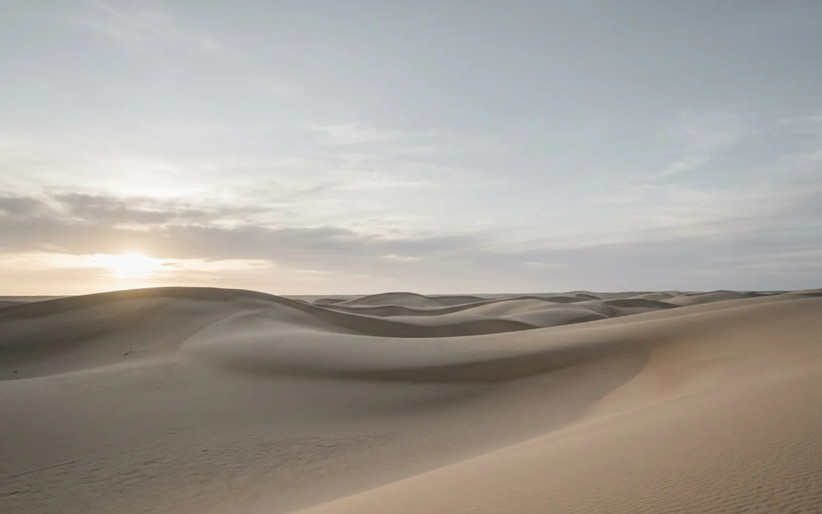 desert dunes at low sun